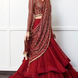 Sehrish Rehan Falak Red Lehenga